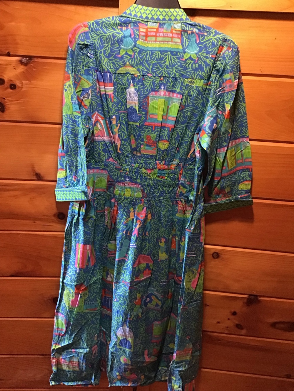 Gretchen Scott Designs Blue Multicolor Printed Maxi Dress - Picture 6 of 7